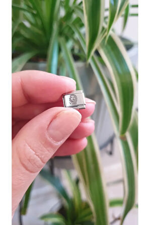 İTALYAN ÇELİK CHARM ERNESTO CHE GUAVERA PORTRE NOMİ CHARM ERKEK KADIN  9 MM  FMACCESORİES