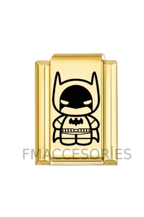 Italyan Charm Çelik Batman Charmı Gold Renk 1 Adet