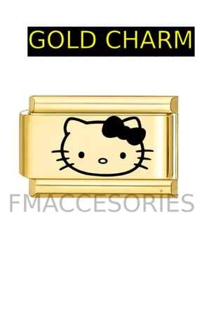 Italyan Charm Çelik Hello Kitty Charmı Gold Renk 1 Adet