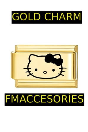 Italyan Charm Çelik Hello Kitty Charmı Gold Renk 1 Adet