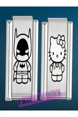 Italyan Charm Çelik Batman Ve Hello Kitty Charmı Gümüş Renk 2Li