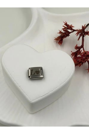 L Harfli Paslanmaz Çelik Italyan Charm Bileklik Kişiselleştirme Eki Link