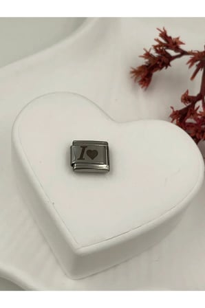 I Harfli Paslanmaz Çelik Italyan Charm Bileklik Kişiselleştirme Eki Link