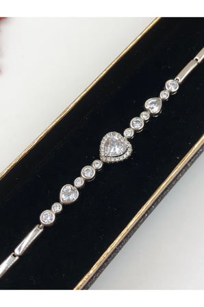 Çelik Kadın Bileklik Xuping Gümüş Silver Renk 19 Cm kutulu Renk Atmaz