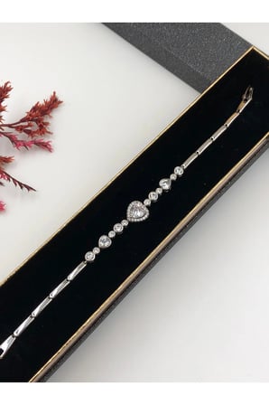 Çelik Kadın Bileklik Xuping Gümüş Silver Renk 19 Cm kutulu Renk Atmaz
