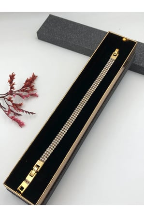Çelik Kadın Bileklik Altın Renk Xuping Şıklığın Tamamlayıcısı! 14 K Gold Renk 17+2 Cm kutulu Renk Atmaz