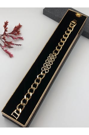 Çelik Kadın Bileklik Altın Renk Xuping Şıklığın Tamamlayıcısı 14 K Gold Renk 17+2 Cm kutulu Renk Atmaz