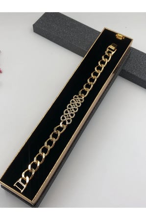 Çelik Kadın Bileklik Altın Renk Xuping Şıklığın Tamamlayıcısı 14 K Gold Renk 17+2 Cm kutulu Renk Atmaz