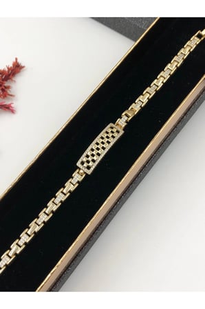 Çelik Kadın Bileklik Altın Renk Xuping Şıklığın Tamamlayıcısı 14 K Gold Renk 17+2 Cm kutulu Renk Atmaz