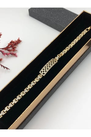 Çelik Kadın Bileklik Altın Renk Xuping Şıklığın Tamamlayıcısı 14 K Gold Renk 17+2 Cm kutulu Renk Atmaz