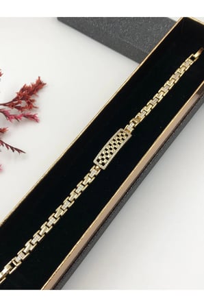 Çelik Kadın Bileklik Altın Renk Xuping Şıklığın Tamamlayıcısı 14 K Gold Renk 17+2 Cm kutulu Renk Atmaz