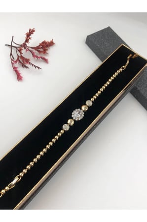 Çelik Kadın Bileklik Altın Renk Xuping Şıklığın Tamamlayıcısı 14 K Gold Renk 17+2 Cm kutulu Renk Atmaz
