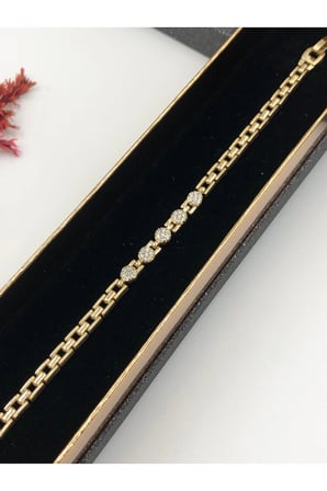 Çelik Kadın Bileklik Altın Renk Xuping Şıklığın Tamamlayıcısı 16 Cm kutulu Renk Atmaz