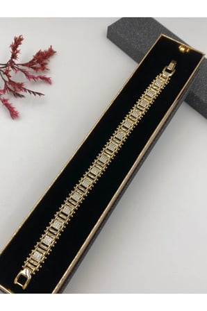 Çelik Kadın Bileklik Altın Renk Xuping Şıklığın Tamamlayıcısı! 14 K Gold Renk 18 Cm kutulu Renk Atmaz