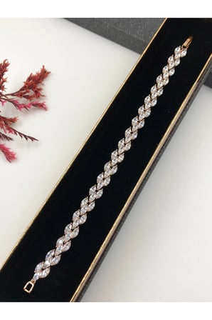 Çelik Kadın Bileklik Xuping Rose Renk Kadın Bileklik Bakır Renk 17 Cm kutulu Renk Atmaz