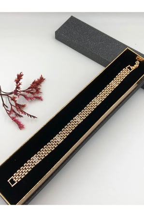 Çelik Kadın Bileklik Xuping Her Kombine Uygun! Rose Bakır Renk 19 Cm kutulu Renk Atmaz