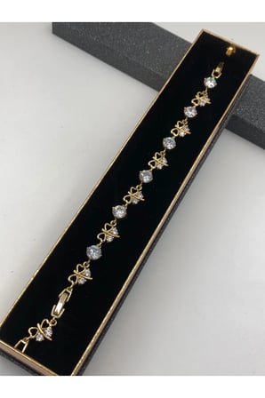 Çelik Kadın Bileklik Altın Renk Xuping Şıklığın Tamamlayıcısı 14 K Gold Renk 17+2 Cm kutulu Renk Atmaz