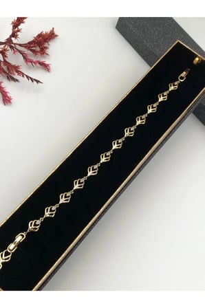 Çelik Kadın Bileklik Altın Renk Xuping Şıklığın Tamamlayıcısı 14 K Gold Renk 17+2 Cm kutulu Renk Atmaz