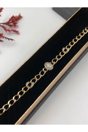 Şıklığın Tamamlayıcısı! Xuping Altın Renk Kadın Bileklik 14 K Gold Renk 17+2 Cm kutulu Renk Atmaz