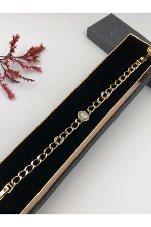 Şıklığın Tamamlayıcısı! Xuping Altın Renk Kadın Bileklik 14 K Gold Renk 17+2 Cm kutulu Renk Atmaz
