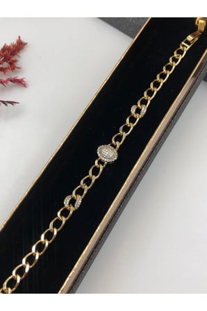 Şıklığın Tamamlayıcısı! Xuping Altın Renk Kadın Bileklik 14 K Gold Renk 17+2 Cm kutulu Renk Atmaz