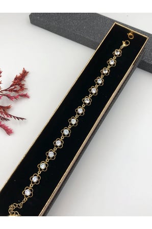 Çelik Kadın Bileklik Altın Renk Xuping Her Kombine Uygun! 14 K Gold Renk 17+2 Cm kutulu Renk Atmaz