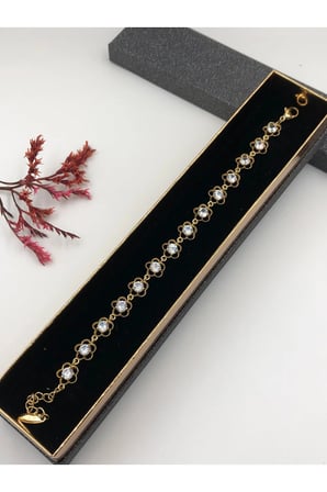 Çelik Kadın Bileklik Altın Renk Xuping Her Kombine Uygun! 14 K Gold Renk 17+2 Cm kutulu Renk Atmaz