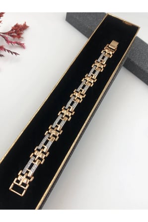 Çelik Kadın Bileklik Altın Renk Xuping Rose Renk Kadın Bileklik Bakır Renk 17Cm kutulu Renk Atmaz
