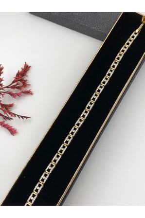 Çelik Kadın Bileklik Altın Renk Xuping Her Kombine Uygun!14 K Gold Renk 20 Cm kutulu Renk Atmaz