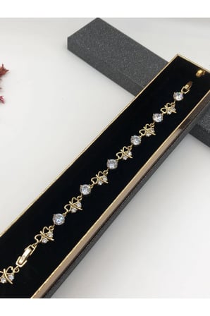 Çelik Kadın Bileklik Altın Renk Xuping 14 K Gold Renk Şıklığın Tamamlayıcısı 17+2 Cm kutulu Renk Atmaz