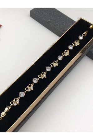 Çelik Kadın Bileklik Altın Renk Xuping 14 K Gold Renk Şıklığın Tamamlayıcısı 17+2 Cm kutulu Renk Atmaz