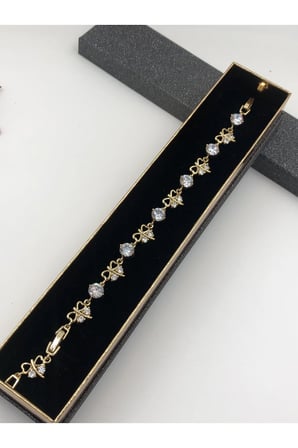 Çelik Kadın Bileklik Altın Renk Xuping 14 K Gold Renk Şıklığın Tamamlayıcısı 17+2 Cm kutulu Renk Atmaz