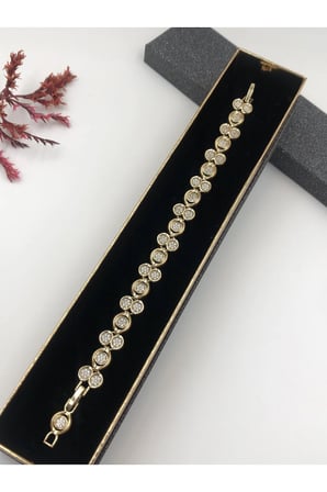 Çelik Kadın Bileklik Altın Renk Xuping Şıklığın Tamamlayıcısı! 14 K Gold Renk 18 Cm kutulu Renk Atmaz