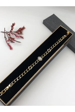 Çelik Kadın Bileklik Altın Renk Xuping 14 K Gold Renk Şıklığın Tamamlayıcısı 17+2 Cm kutulu Renk Atmaz