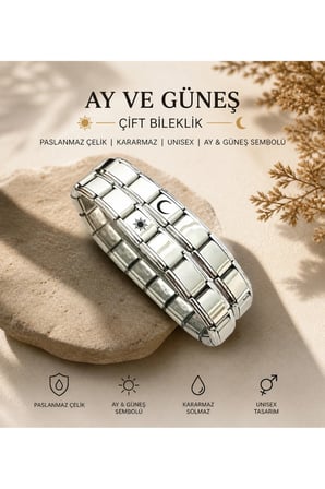 Ay ve Güneş İkili İtalyan Sevgili Charm Bileklik