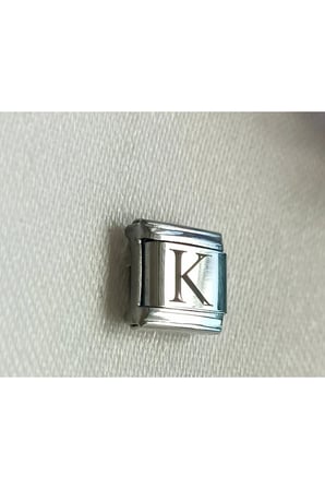 Kişiye Özel Lazer Yazılı İtalyan Çelik Charm - Tekli Parça