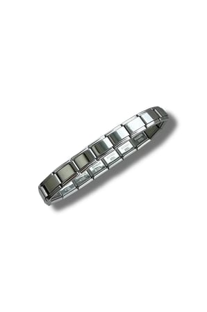 Yazısız İtalyan Bileklik Silver (Charm uyumlu)