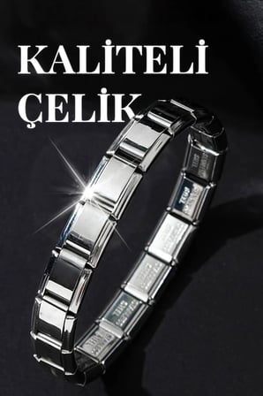 İtalyan Charm Suya Dayanıklı Çelik Esneyen Paslanmaz Şık Hediyelik  Kararmaz Bileklik