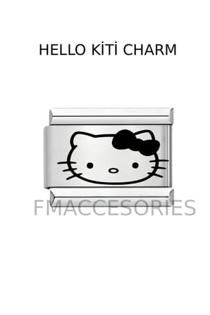 İtalyan Çelik Bileklik Charmı Hello Kitty Charm İtalyan Bileklik Ek Linki FMACCESORİES
