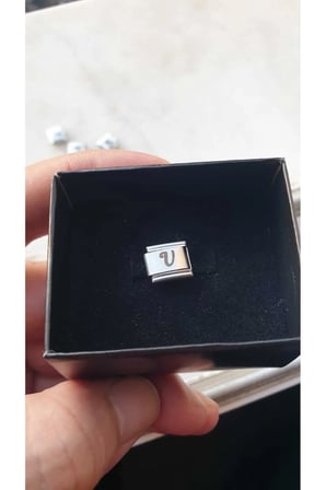 İTALYAN ÇELİK CHARM ÇELİK CHARM U HARFİ İSİM TARİH BAŞ HARF YAZILIR 9 MM FMACCESORİES