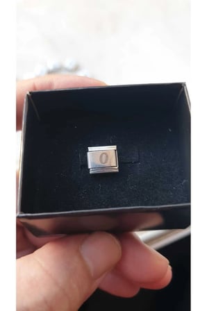 Harfli İtalyan Bileklik Charmı O harf Figürlü 1 CM 9 MM Fmaccesories