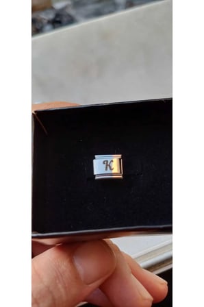 İtalyan Bileklik Charmı K harfli Figürlü 1 CM 9 MM Fmaccesories