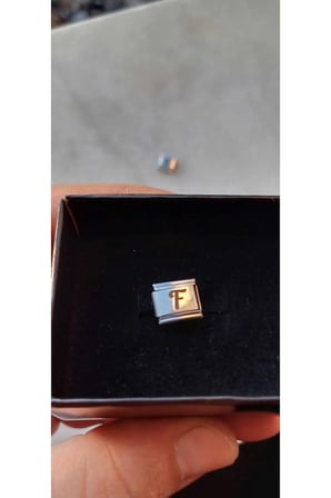 İTALYAN ÇELİK CHARM ÇELİK CHARM F HARFİ İSİM TARİH BAŞ HARF YAZILIR 9 MM FMACCESORİES