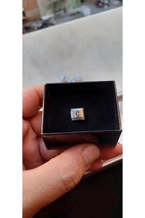 İTALYAN ÇELİK CHARM ÇELİK CHARM Ç HARFİ İSİM TARİH BAŞ HARF YAZILIR 9 MM