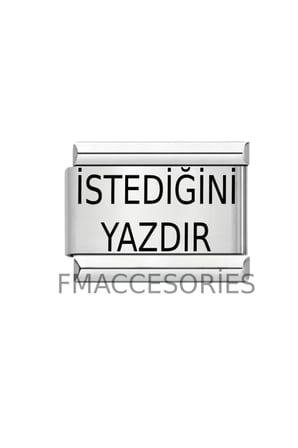 İtalyan Bileklik Charm Harf Isim Tarih Dilediğiniz Hersey Yazılır 1 Adet 9mm Fmaccesories