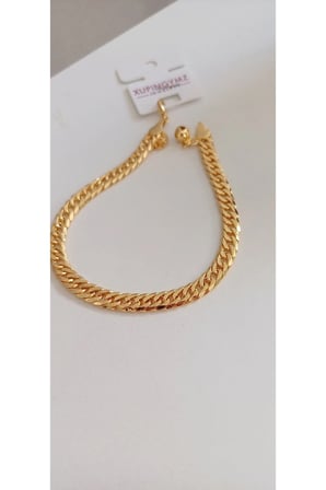 ÇELİK BİLEKLİK XUPİNG SİMLİ ALTIN  KAPLAMA ARPA 22 AYAR GOLD RENK GARANTİLİ KUYUMCU MODEL