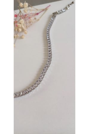 ÇELİK BİLEKLİK SU YOLU BAGET TAŞLI 316L KARARMAZ RENK ATMAZ 16 CM ANTİ ALERJİK