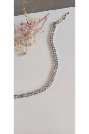 ÇELİK BİLEKLİK SU YOLU BAGET TAŞLI 316L KARARMAZ RENK ATMAZ 16 CM ANTİ ALERJİK