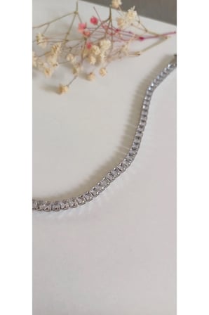 ÇELİK BİLEKLİK SU YOLU BAGET TAŞLI 316L KARARMAZ RENK ATMAZ 16 CM ANTİ ALERJİK