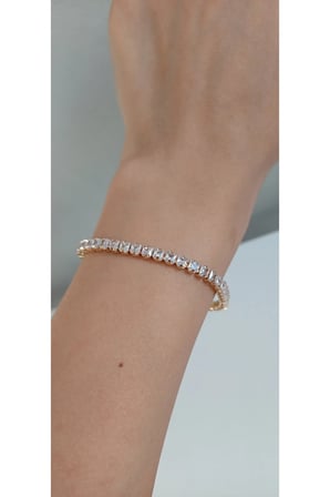ÇELİK BİLEKLİK SU YOLU BAGET TAŞLI 316L KARARMAZ RENK ATMAZ 16 CM ANTİ ALERJİK